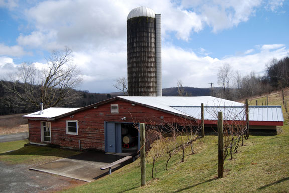 side of barn